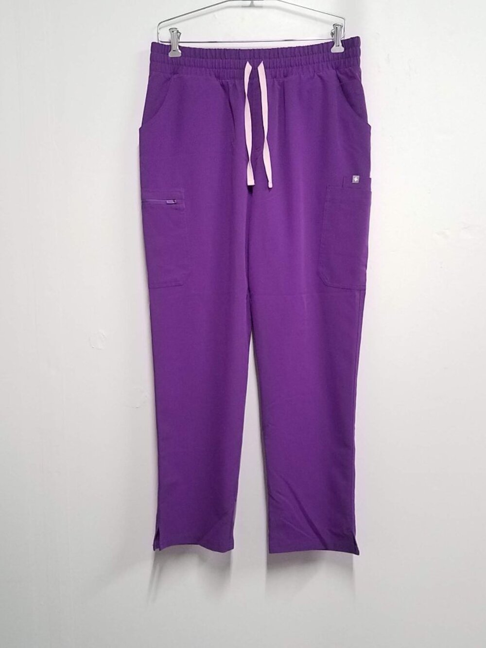 Figs Yola Scrub Pants Womens Large Purple Pockets Stretch Drawstring W20SW2031